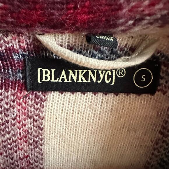 Blank NYC Plaid Lightweight Teddy Coat in Go Ahead - Picture 7 of 8